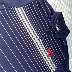 Under Armour Blue and White Polo Shirt
